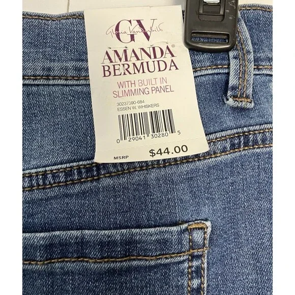 Gloria Vanderbilt Amanda Bermuda Blue Jean Shorts Size 4 NWT - Picture 5 of 9